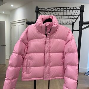 Pink Super Puff Jacket - Cropped Quilted Coat